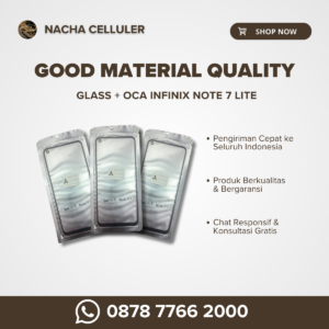 glass + oca infinix note 7 lite